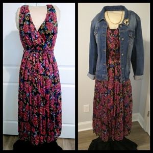 Modcloth sheer pleats empire waist dress